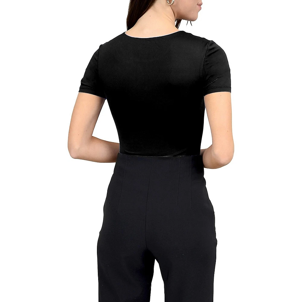 Plus Short-Sleeve Crewneck Bodysuit