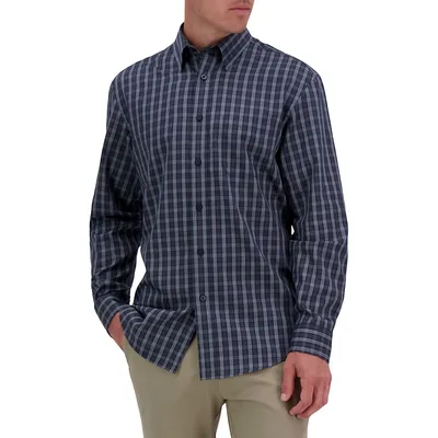 Long-Sleeve Rich Plaid Shirt