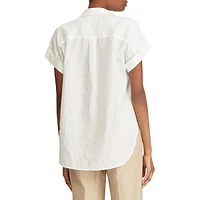 Linen Dolman-Sleeve Shirt