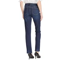 Premier Mid-Rise Slim Straight Jeans