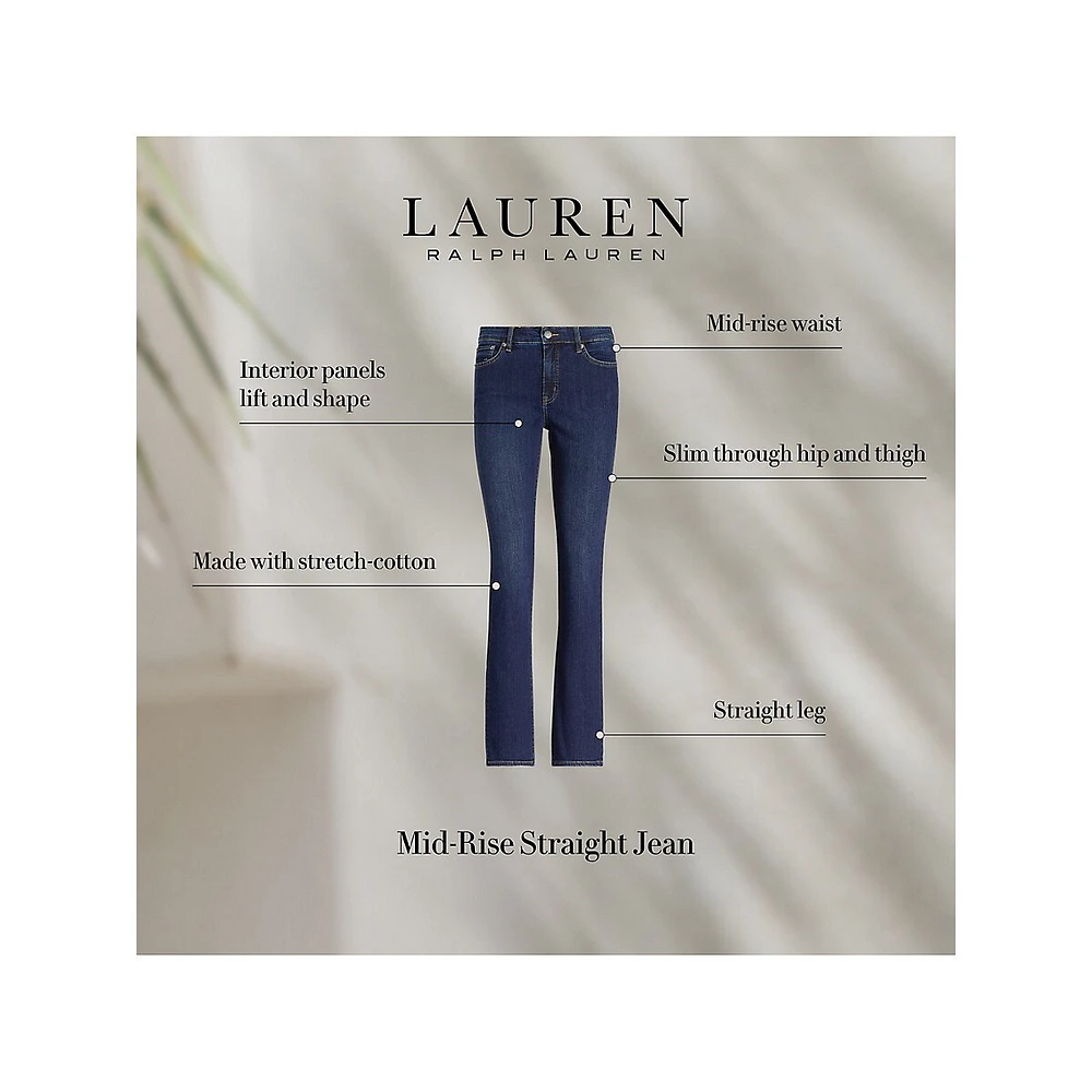 Premier Mid-Rise Slim Straight Jeans