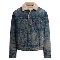 Fleece-Lined Faux-Shearling Trucker Jacket