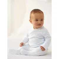 Baby Boy's Striped Organic Cotton Footed Coverall