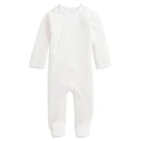 Baby Boy's Striped Organic Cotton Footed Coverall