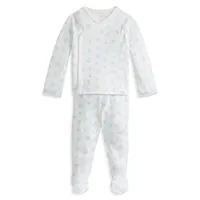 Bear-Print Organic Cotton Top & Pant Set