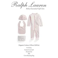 Baby Girl's Organic Cotton 4-Piece Gift Set