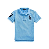 Boy's Big Pony Cotton Mesh Polo Shirt