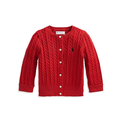Baby Girl's Cable-Knit Cotton Cardigan