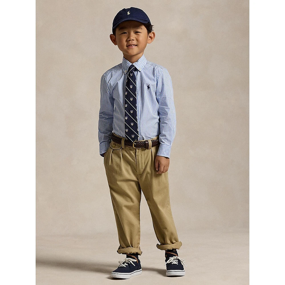 Little Boy's Striped Cotton Poplin Shirt