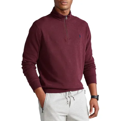 Big and Tall Luxury Jersey Quarter-Zip Pullover