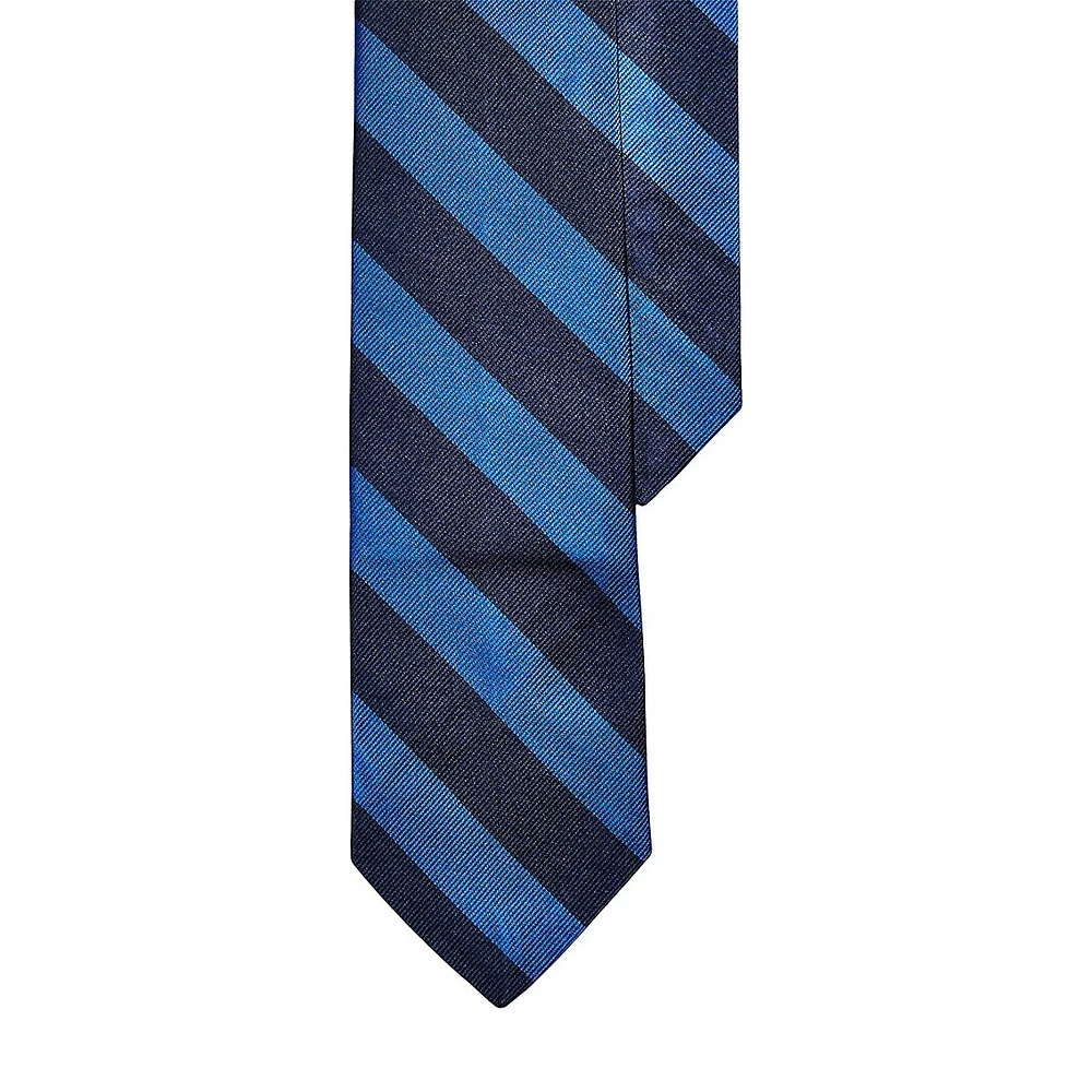 Striped Silk Repp Tie