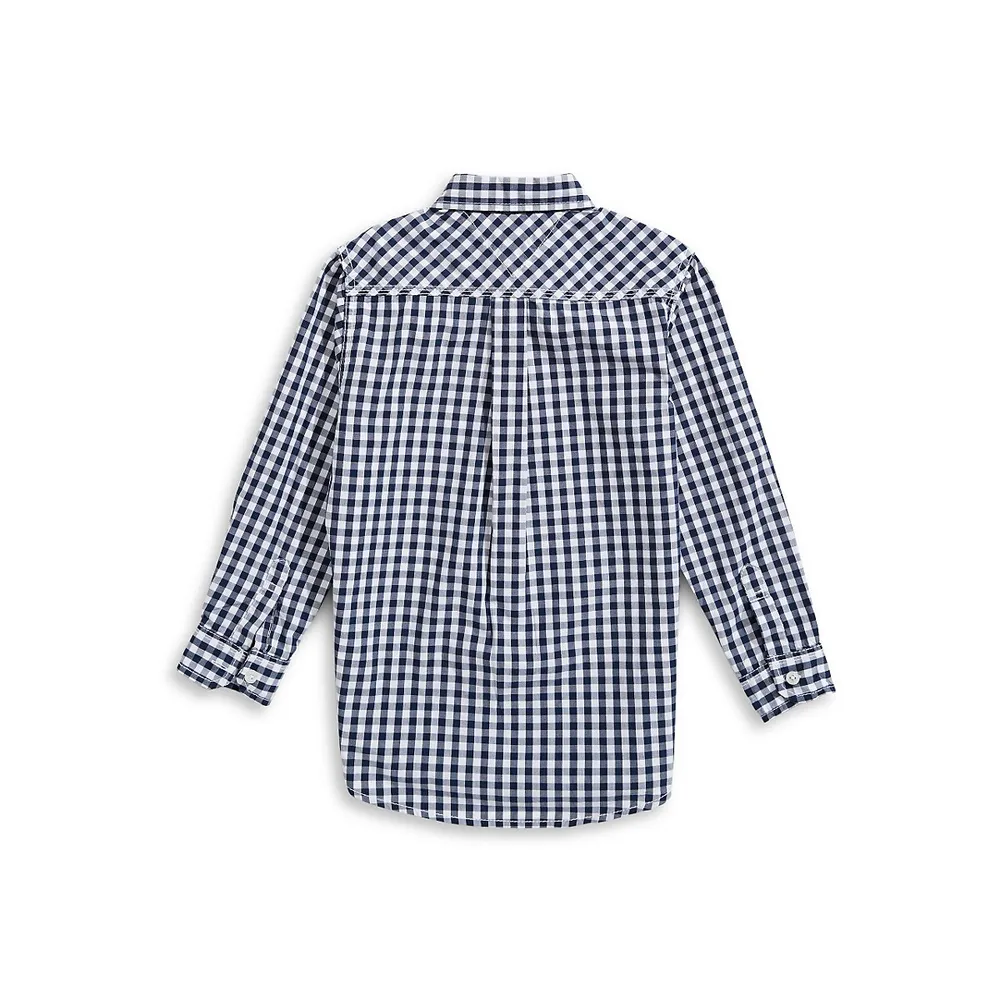 Chemise boutonnée à carreaux