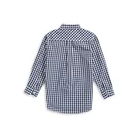 Boy's Checkered Button-Down Shirt