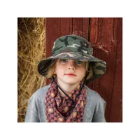 Kid's Camo-Print UPF 50 Bucket Hat