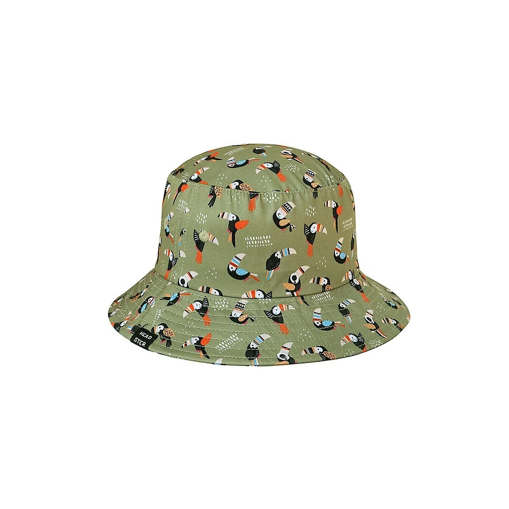 Chapeau cloche à facteur de protection contre les rayons UV 50 Crazy Toucan pour enfant et tout-petit