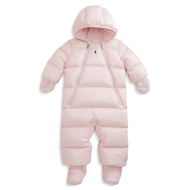 Ralph Lauren Baby Girl's Hooded Snowsuit With Removable Mitts & Feet |  Metropolis at Metrotown