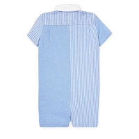 Baby Boy's Knit Oxford Fun Cotton Shortalls