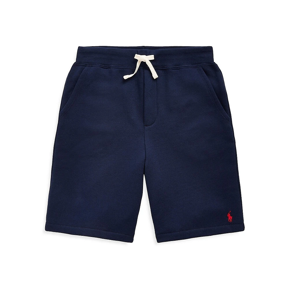 Boy’s Cotton-Blend Drawstring Shorts