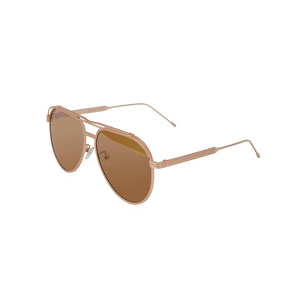 Miguel 57MM Aviator Sunglasses