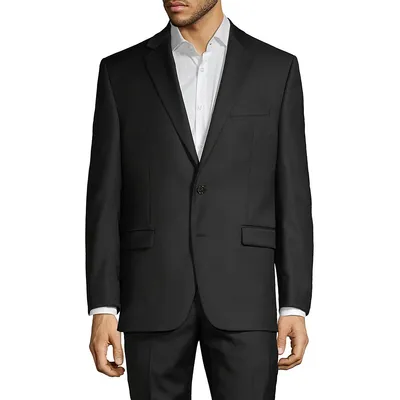 Regular-Fit UltraFlex Wool-Blend Suit Jacket