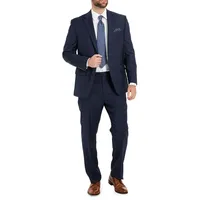 Classic-Fit Wool-Blend Plaid Suit Separate Pants