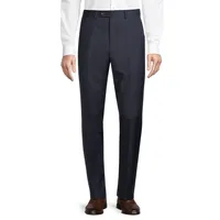 Classic-Fit Wool-Blend Plaid Suit Separate Pants