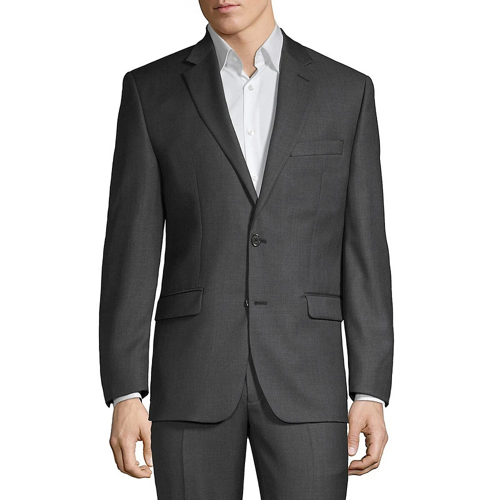 Regular-Fit UltraFlex Wool-Blend Suit Jacket