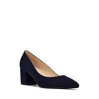 Issa2 Point-Toe Block-Heel Pumps