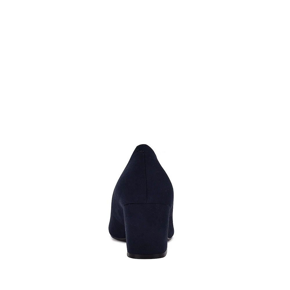 Issa2 Point-Toe Block-Heel Pumps