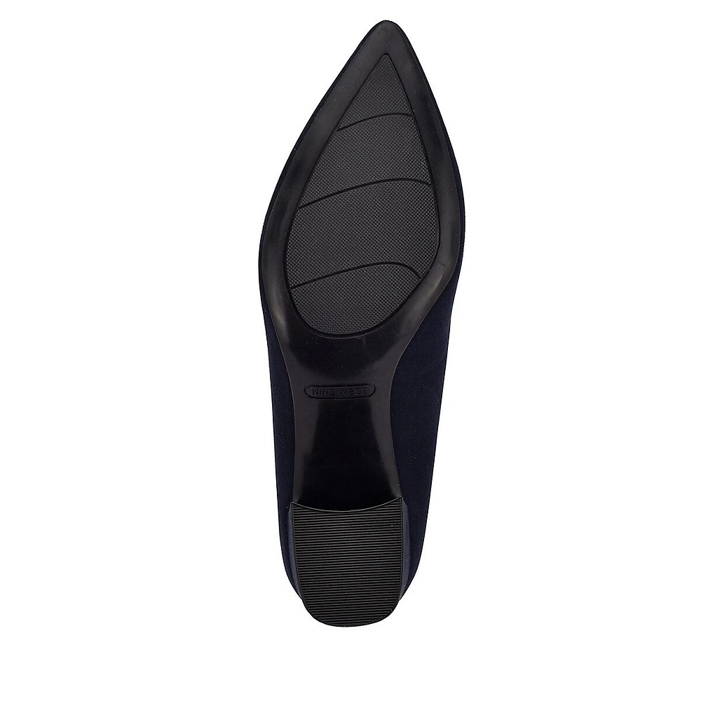 Issa2 Point-Toe Block-Heel Pumps