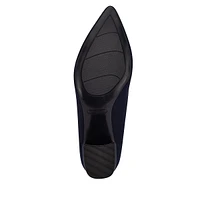 Issa2 Point-Toe Block-Heel Pumps