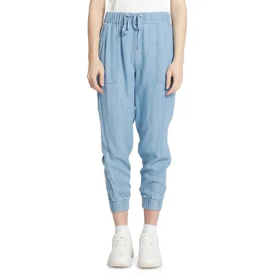 High-Rise Cropped Jogger Pants