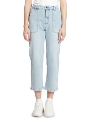 High Rise Straight-Leg Cropped Jeans