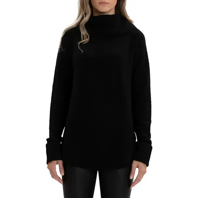 Relaxed-Fit Cowlneck Knitted Sweater