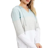 Relaxed-Fit Colourblock Striped Hoodie