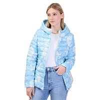 Printed Packable Hooded Ultralight Puffer Jacket