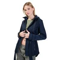 Hooded Belted Rain Jacket