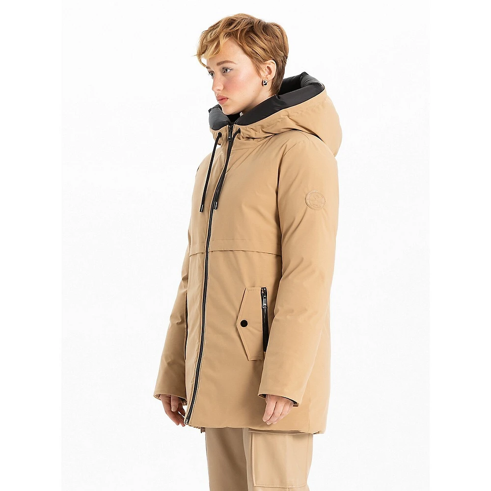 Agnes Modern Two-Tone Parka