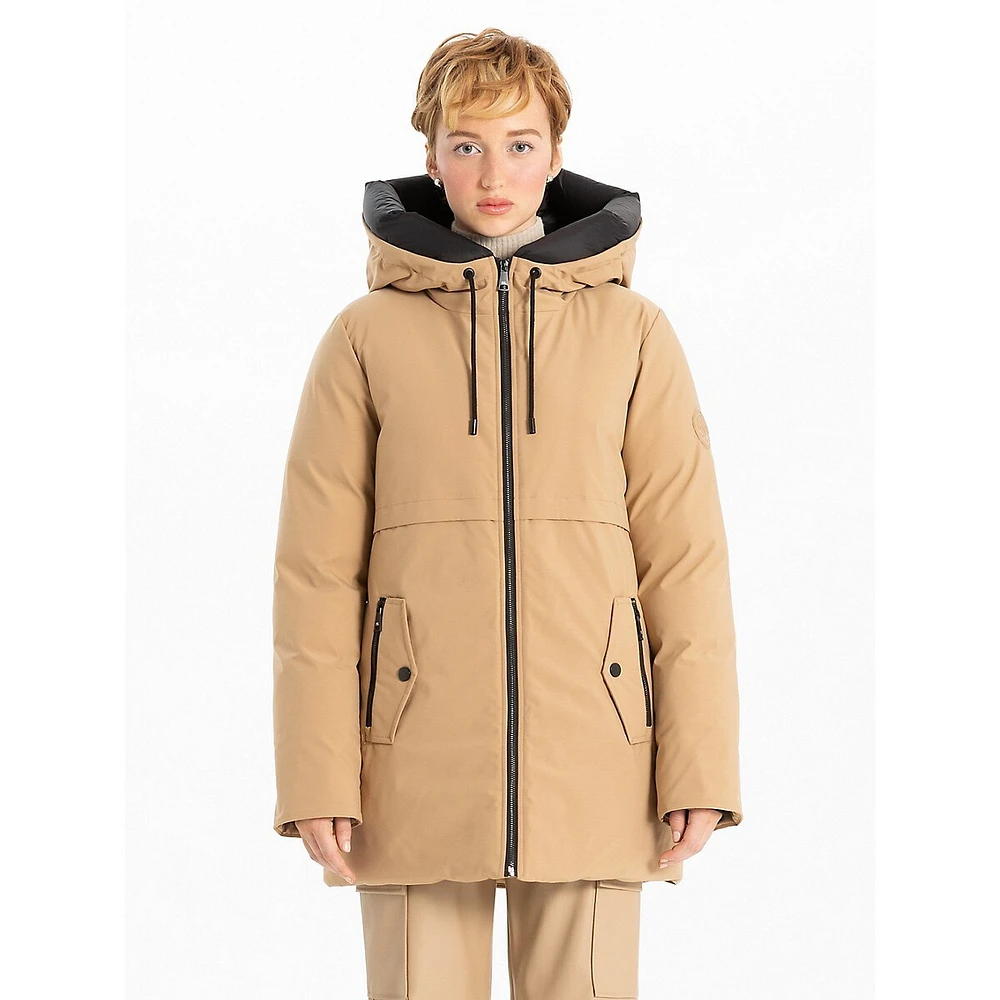 Agnes Modern Two-Tone Parka