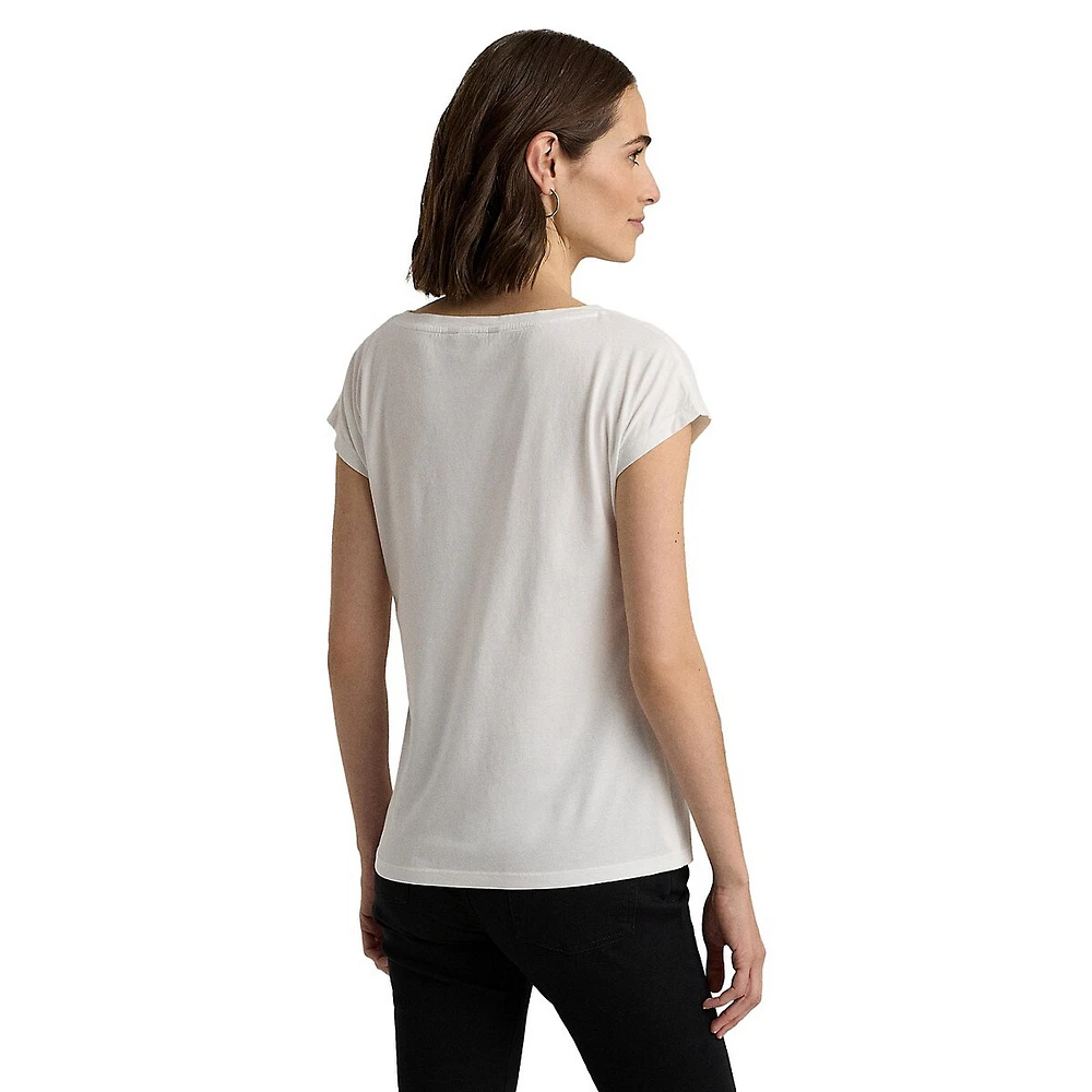 Logo Cotton Blend Top