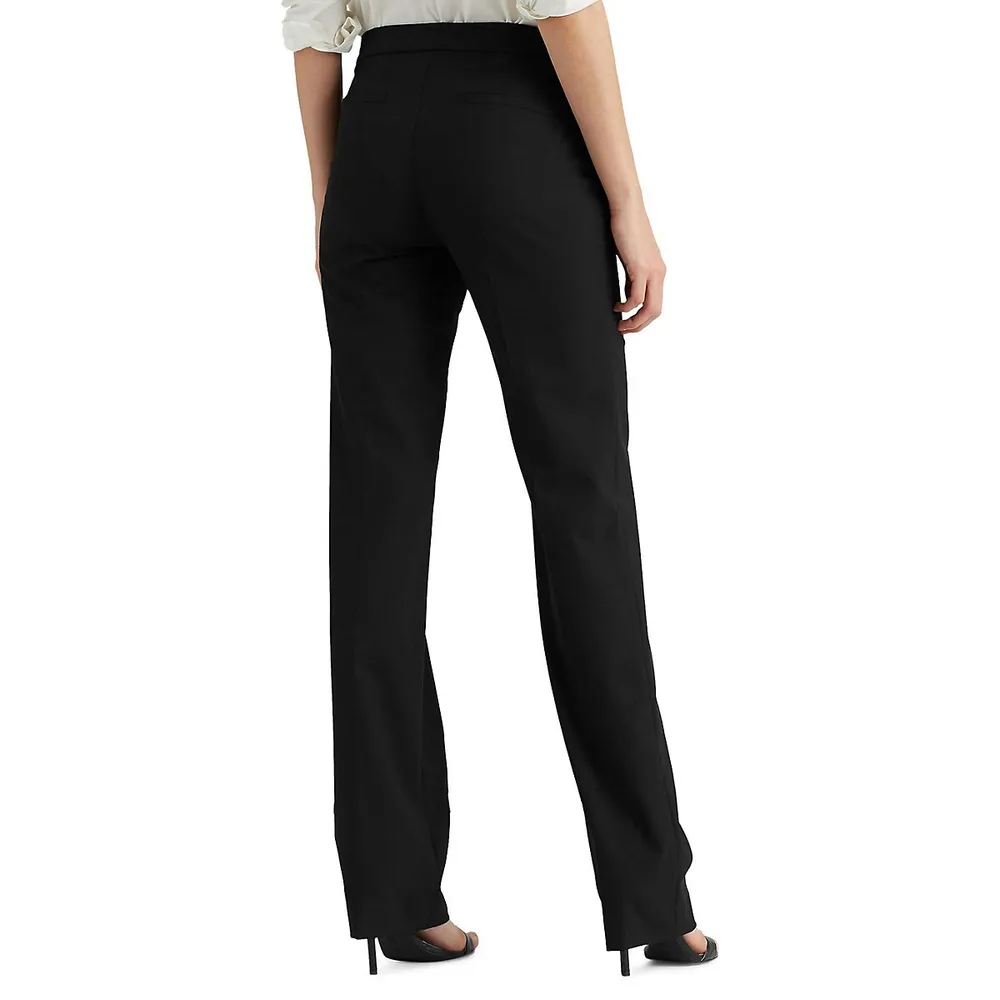 Flat-Front Straight Pants