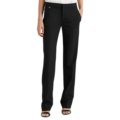 Flat-Front Straight Pants