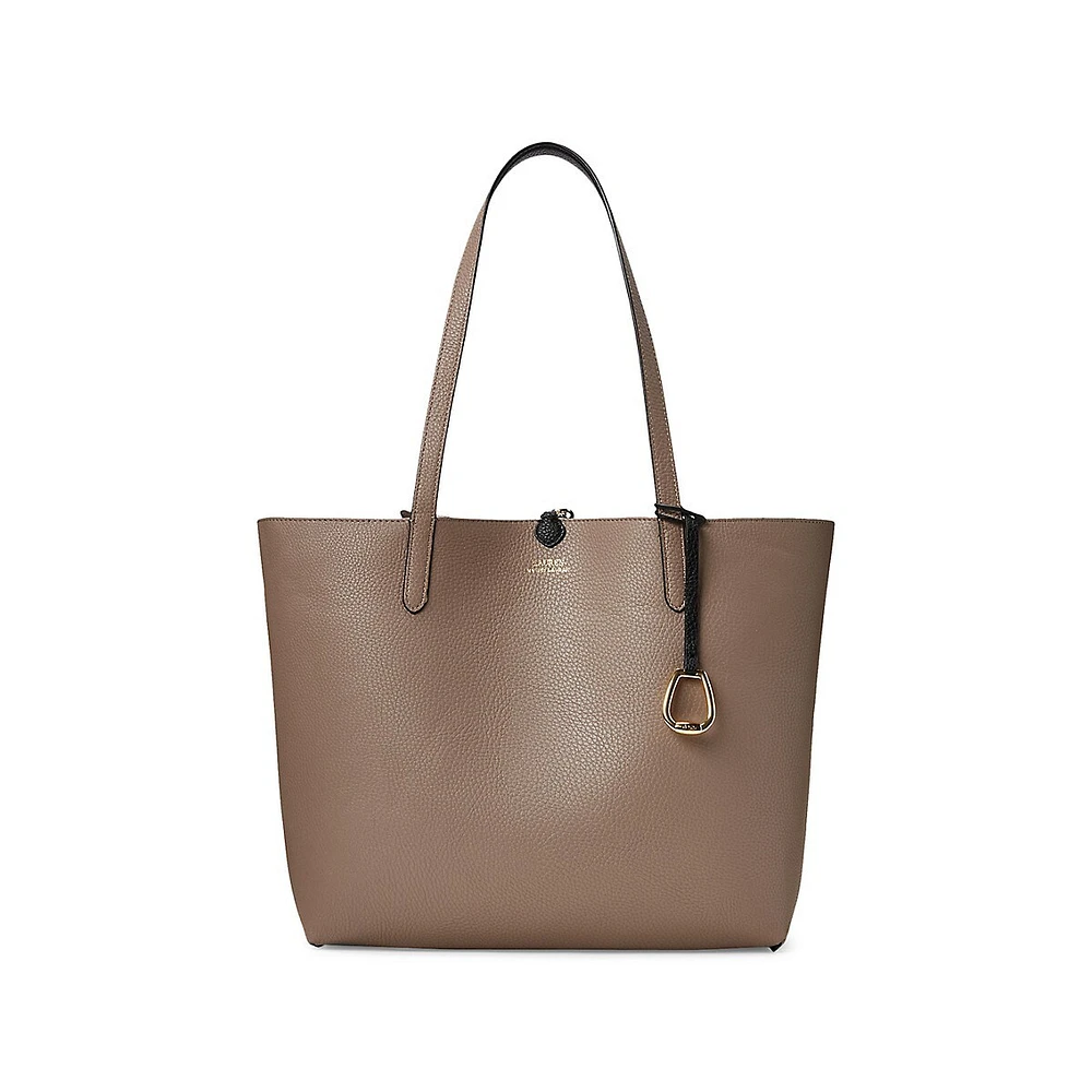 Faux-Leather Reversible Tote