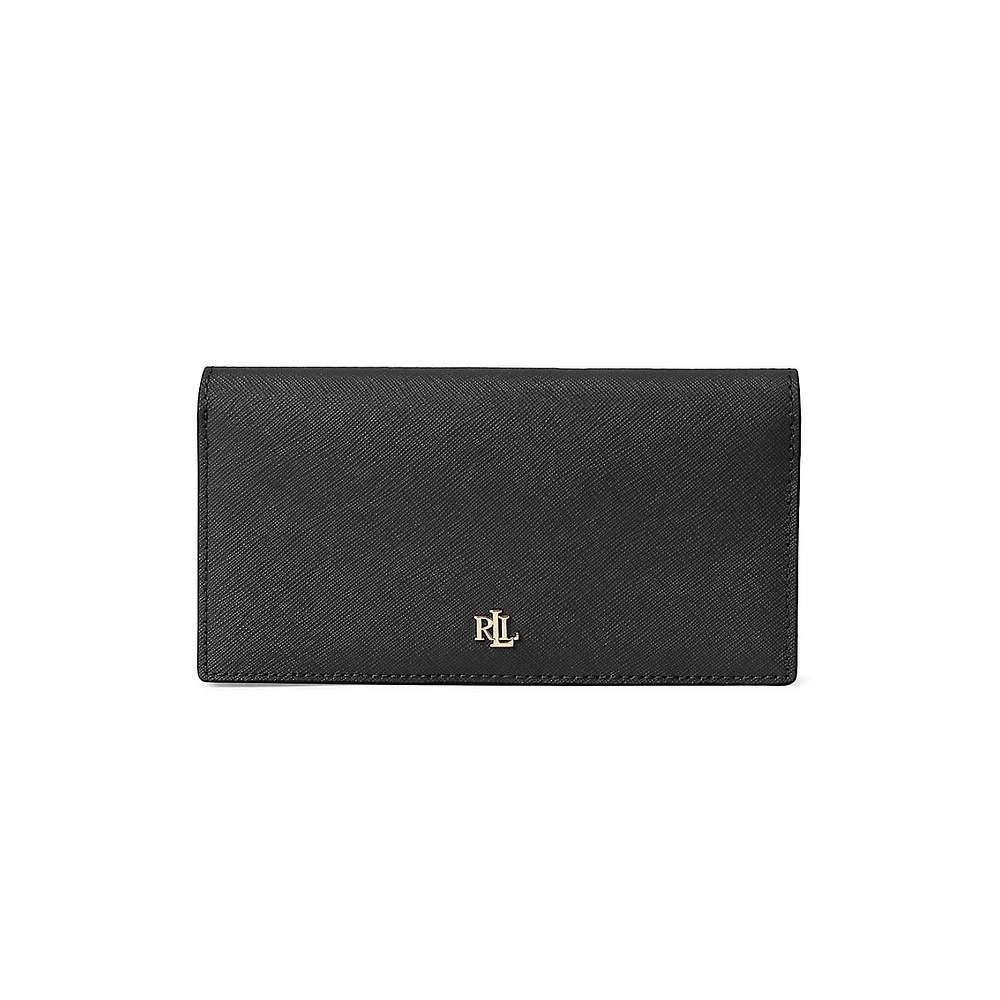 Slim Crosshatch Leather Wallet