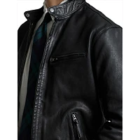 Cafe Racer Leather Jacket