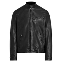 Cafe Racer Leather Jacket