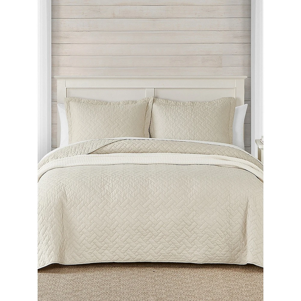 Raffia Cotton 3-Piece Quilt Set