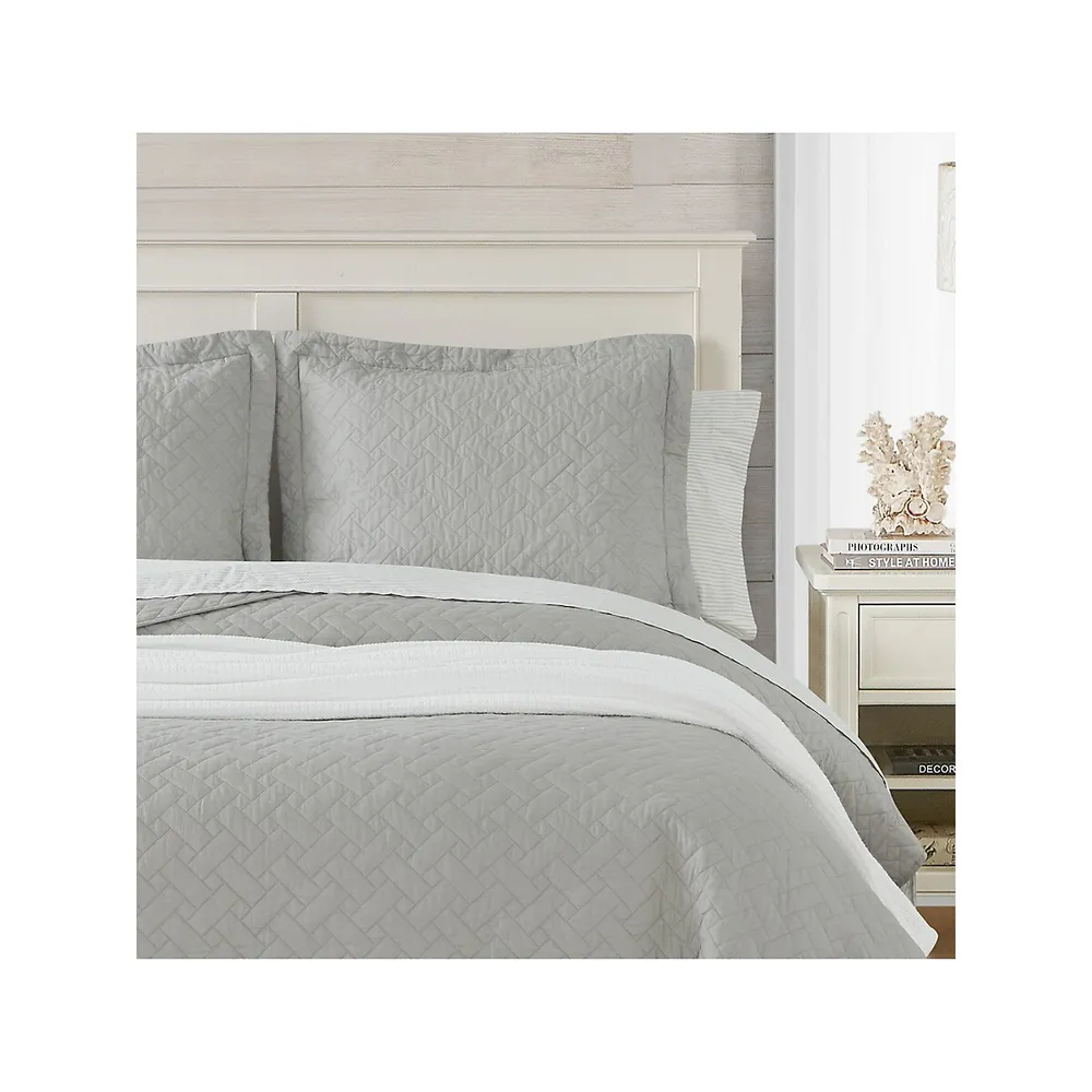 Raffia Cotton 3-Piece Quilt Set