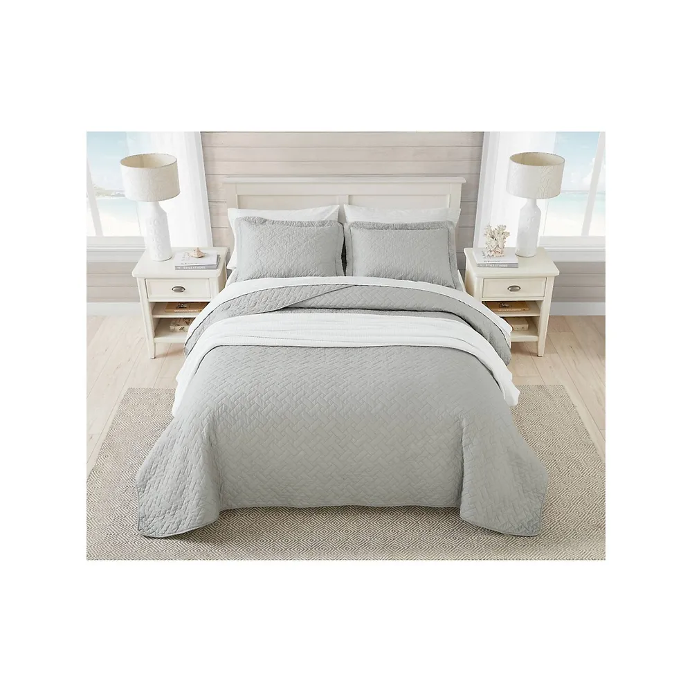 Raffia Cotton 3-Piece Quilt Set