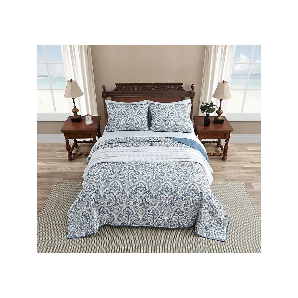 Cape Verde Cotton 3-Piece Quilt Set